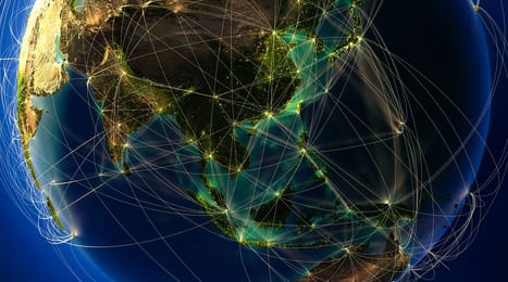 World Airline Route Map