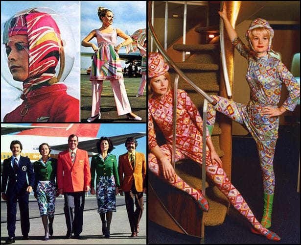 Emilio Pucci Inspired braniff airlines flight attendants