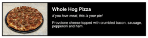 Pizza Cottage Whole Hog