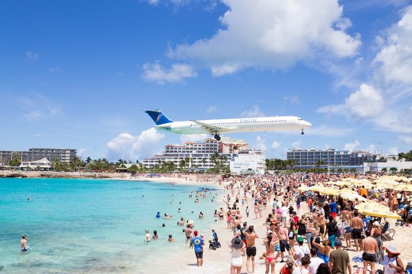 Airplane Maho Beach Saint Martin Saint Maarten Beach