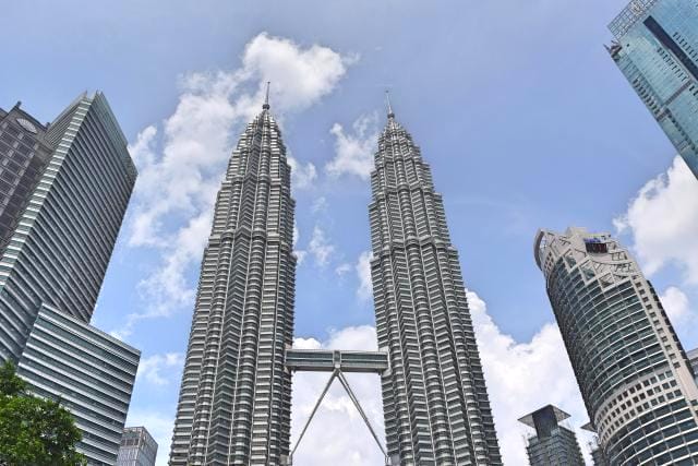 View of towers from Suria KLCC