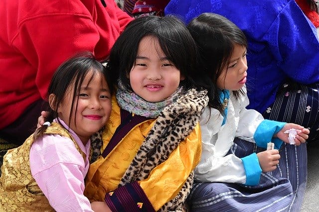 Happy Bhutan children