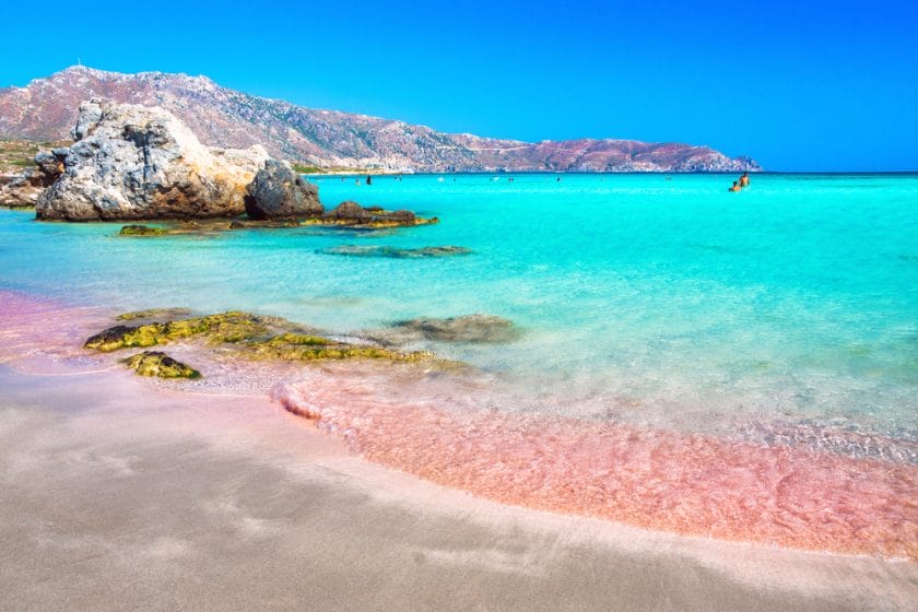 Turquoise Water and Pink Sand in Elafonisi Beach Crete