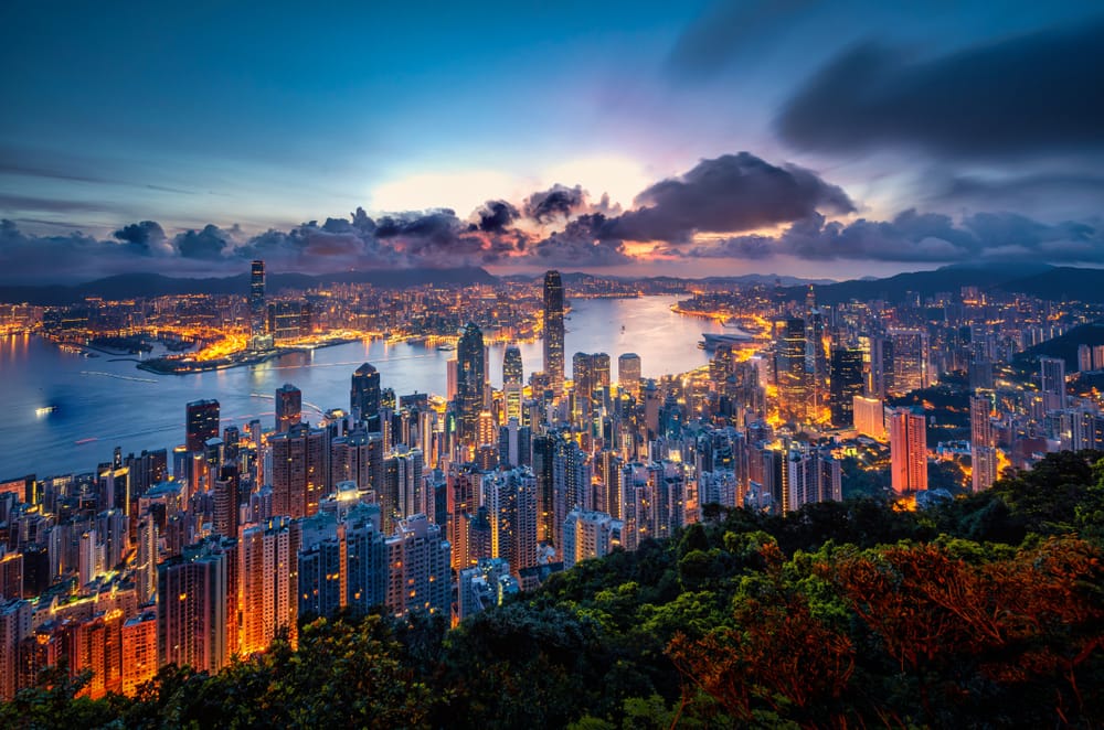 Hong Kong Skyline From Atop Victoria's Peak