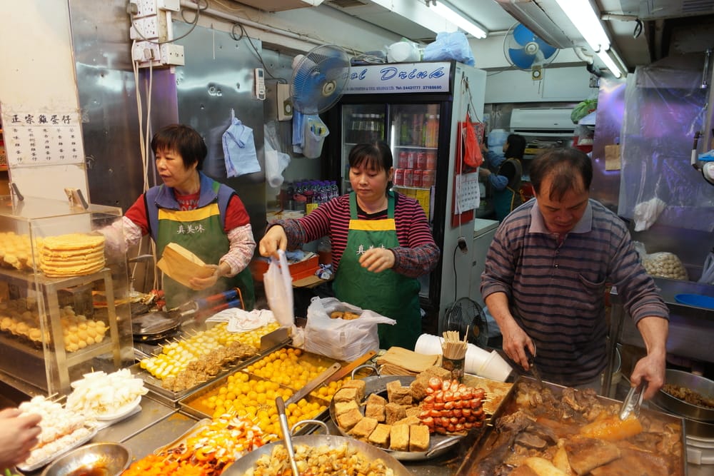 Famous waffle shop Mong Kok, Hong Kong