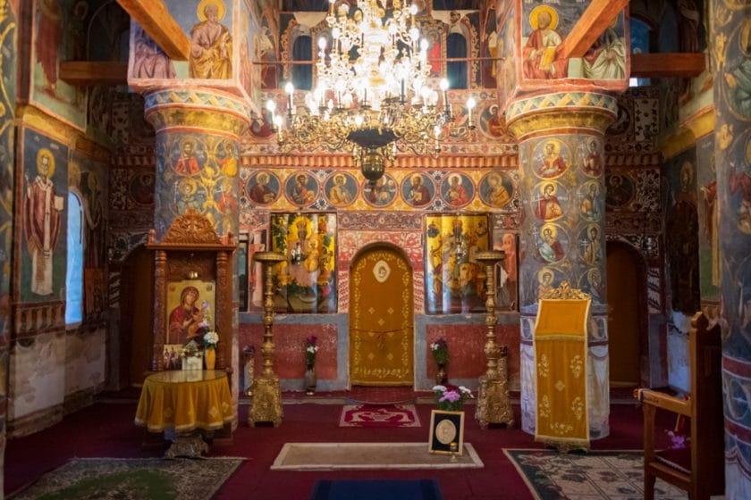 Ornate Interior of Snagov Monastery