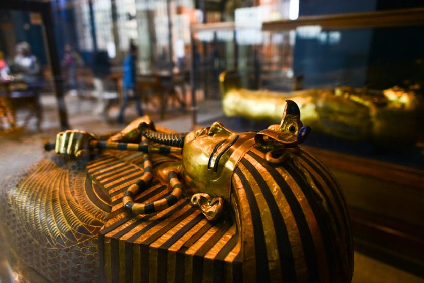 Tutankhamen's Coffin in Egyptian Museum