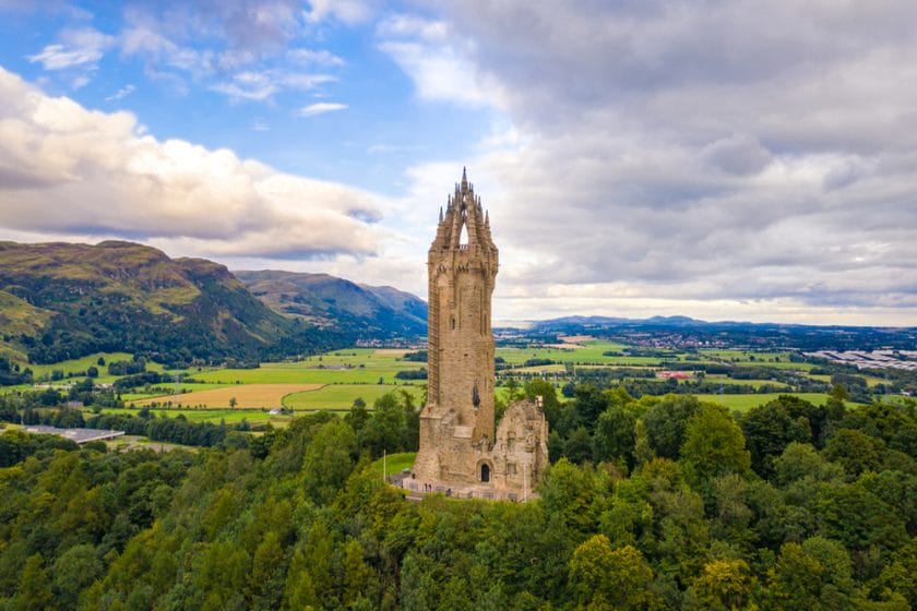 National Wallace Monument atop Abbey Craig in Stirling, Scotland